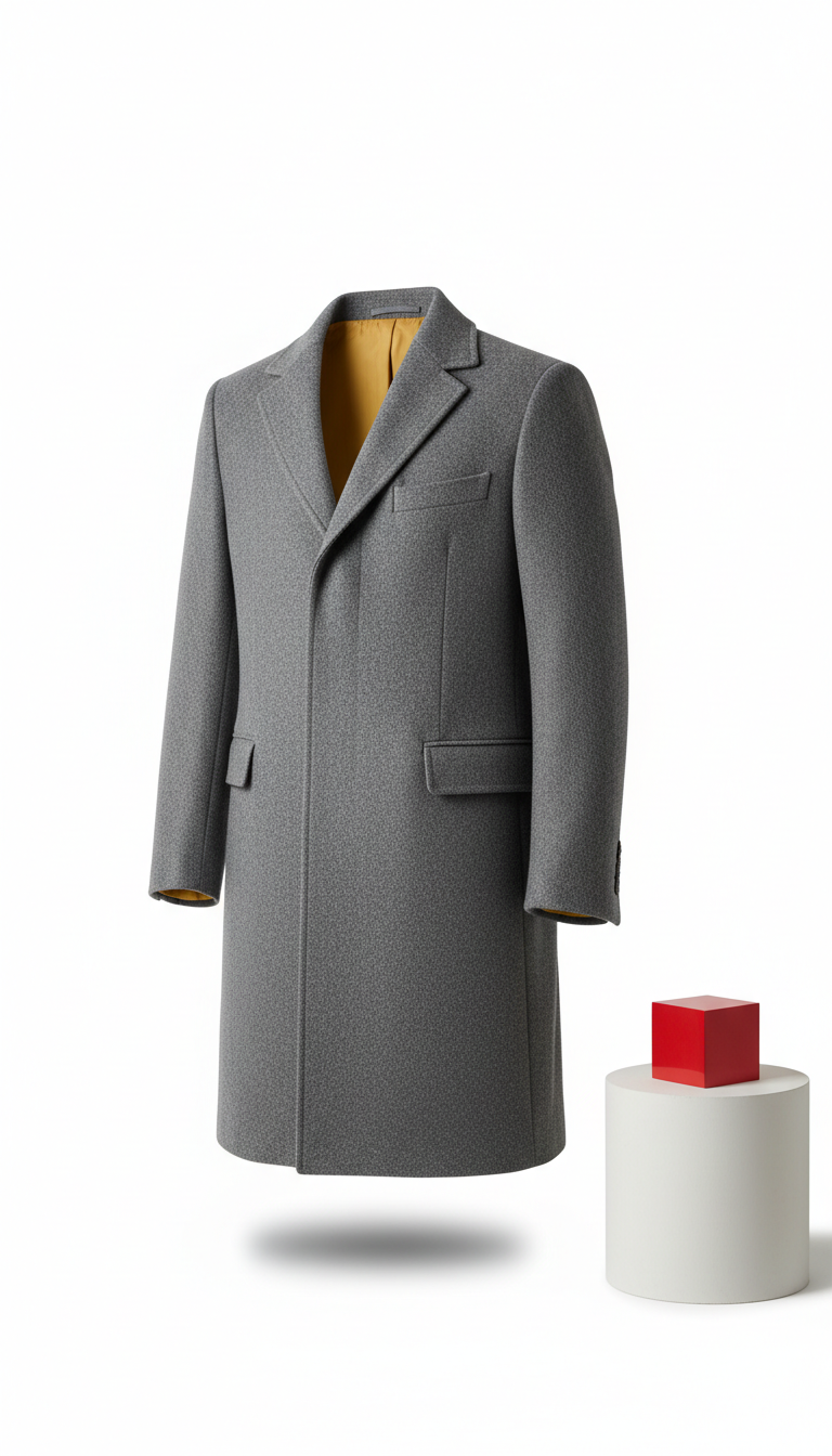 Urban Grey Wool Overcoat