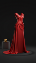 Statement Red Silk Dress